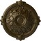 Ekena Millwork Hamilton Ceiling Medallion (Fits Canopies up to 3 3/4"), Hand-Painted Brass, 17 3/8"OD x 1 3/4"P CM17HABRS - alternate 1